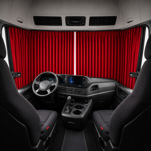 Lkw gardinen frontscheibe 2tlg - lkw,